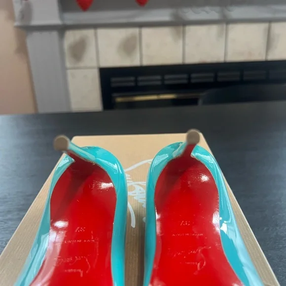 Christian Louboutin Aqua StilettoHeels - Picture 5 of 9